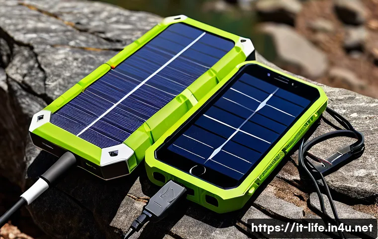 휴대용 태양광 충전기 추천 - A rugged portable solar charger with a 15W monocrystalline solar panel, featuring a 12,000mAh batter...