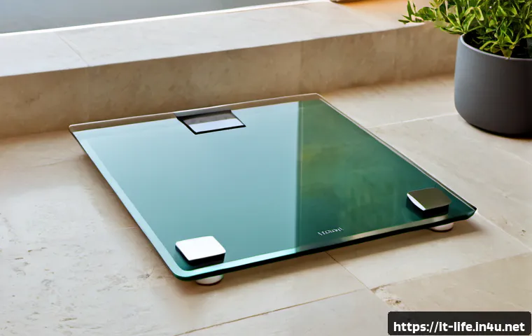 Home 17 다기능 가정용 체중계의 특징 - Photorealistic modern Italian apartment bathroom, sleek multifunction smart bathroom scale on pale s...
